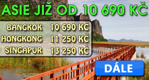 Akce letenky Asie - Hong Kong, Bangkok, Singapur od 10.690,- kč
