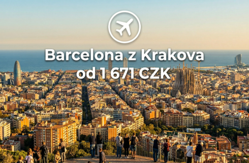 Wizz Air ✈ Španělsko - Tip na rezervaci zpáteční levné letenky do Barcelony z Krakova od 1 671 Kč