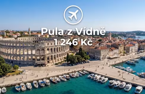 Ryanair ✈ Chorvatsko - Tip na rezervaci zpáteční levné letenky do Puly z Vídně od 1 246 Kč