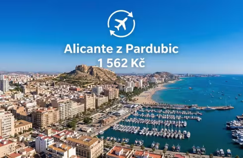 Ryanair ✈ Španělsko - Tip na rezervaci zpáteční levné letenky do Alicante z Pardubic od 1 562 Kč