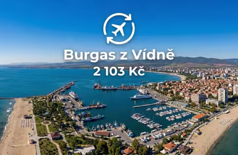 Ryanair ✈ Bulharsko - Tip na rezervaci zpáteční levné letenky do Burgasu z Vídně od 2 103 Kč