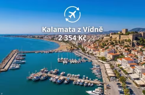 Ryanair ✈ Řecko - Tip na rezervaci obousměrné levné letenky do Kalamaty z Vídně od 2 354 Kč