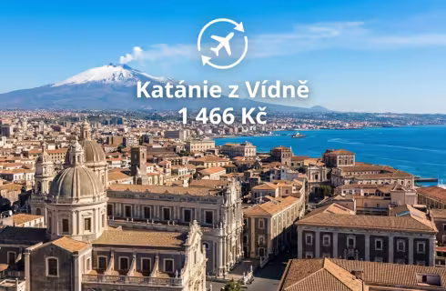 Ryanair ✈ Itálie - Tip na rezervaci zpáteční levné letenky do Katánie z Vídně od 1 466 Kč