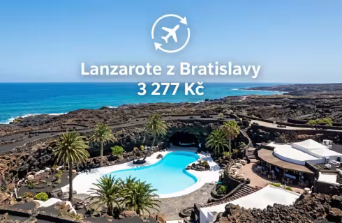 Ryanair ✈ Kanáry - Tip na rezervaci zpáteční levné letenky na Lanzarote z Bratislavy od 3 277 Kč