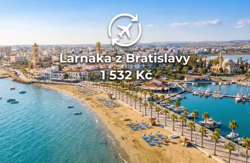 Wizz Air ✈ Kypr - Tip na rezervaci zpáteční levné letenky do Larnaky z Bratislavy od 1 532 Kč