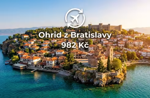Wizz Air ✈ Severní Makedonie - Tip na rezervaci obousměrné levné letenky do Ohrid z Bratislavy od 982 Kč