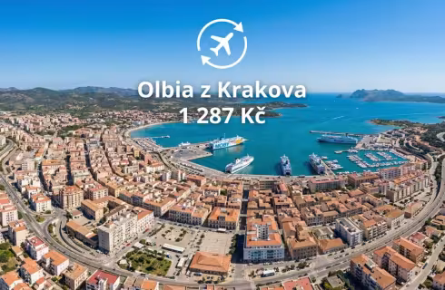 Ryanair ✈ Itálie - Sardinie - Tip na rezervaci zpáteční levné letenky do Olbie z Krakova od 1 287 Kč