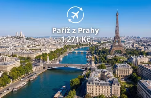 Ryanair ✈ Francie - Tip na rezervaci zpáteční levné letenky do Paříže z Prahy od 1 271 Kč