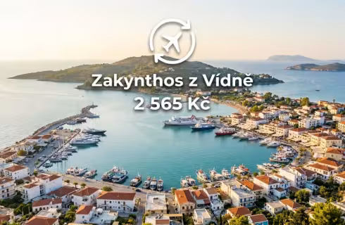 Ryanair ✈ Řecko - Tip na rezervaci obousměrné levné letenky na ostrov Zakynthos z Vídně od 2 565 Kč