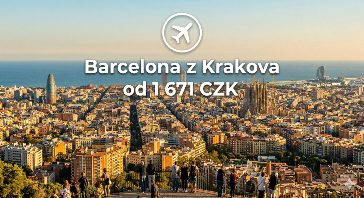 Wizz Air ✈ Španělsko - Tip na rezervaci zpáteční levné letenky do Barcelony z Krakova od 1 671 Kč