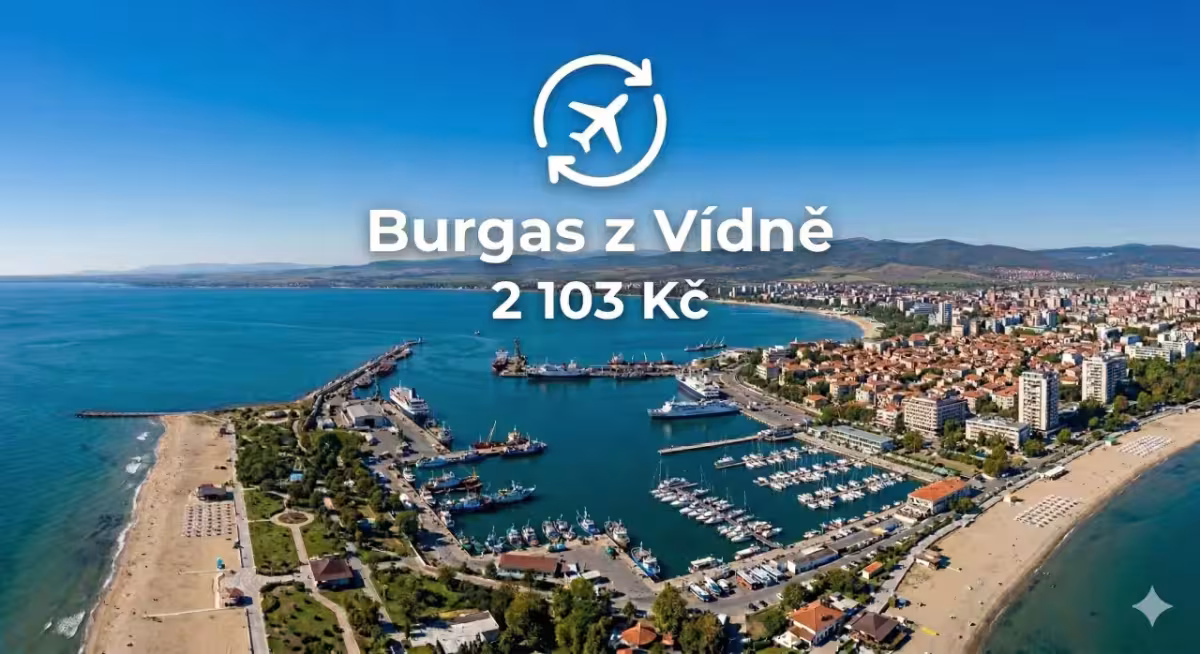 Ryanair ✈ Bulharsko - Tip na rezervaci zpáteční levné letenky do Burgasu z Vídně od 2 103 Kč