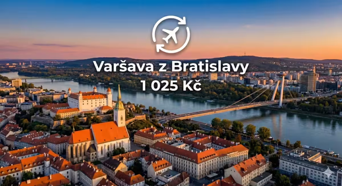 Ryanair ✈ Polsko - Tip na rezervaci zpáteční levné letenky do Varšavy z Bratislavy od 1 025 Kč